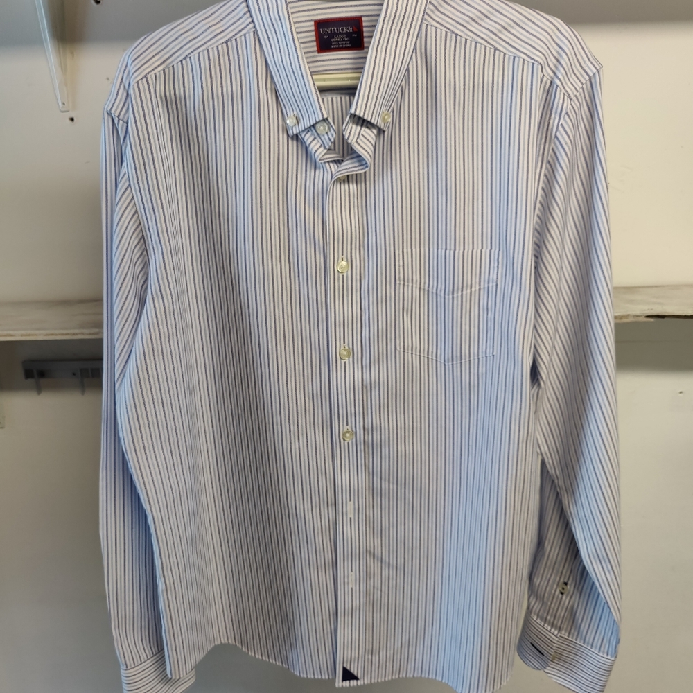 UnTuckit Long Sleeve Large Shirt